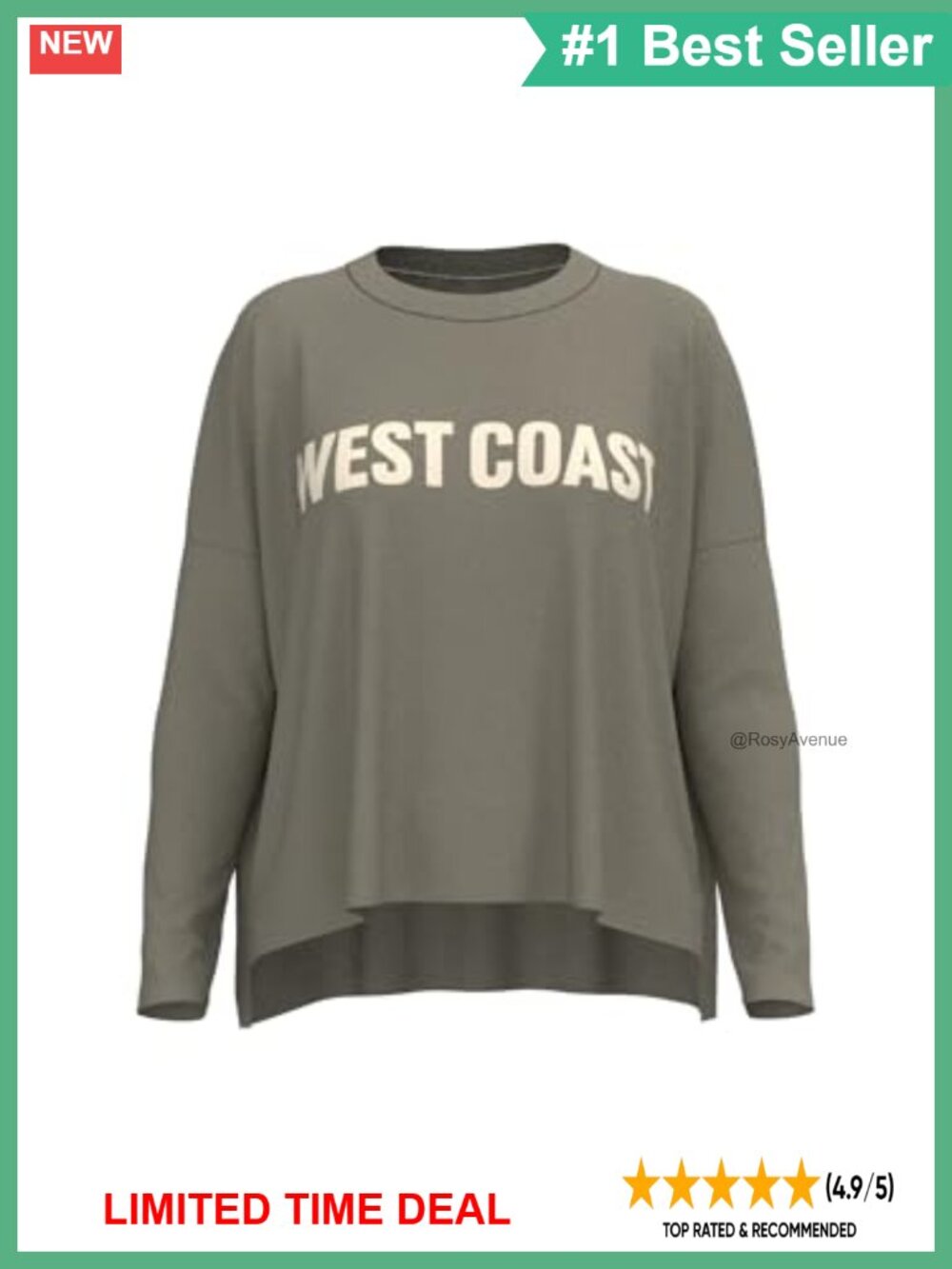 Graphic Crewneck Sweater Soft Lightweight Relaxed Fit Pullover Knit Top